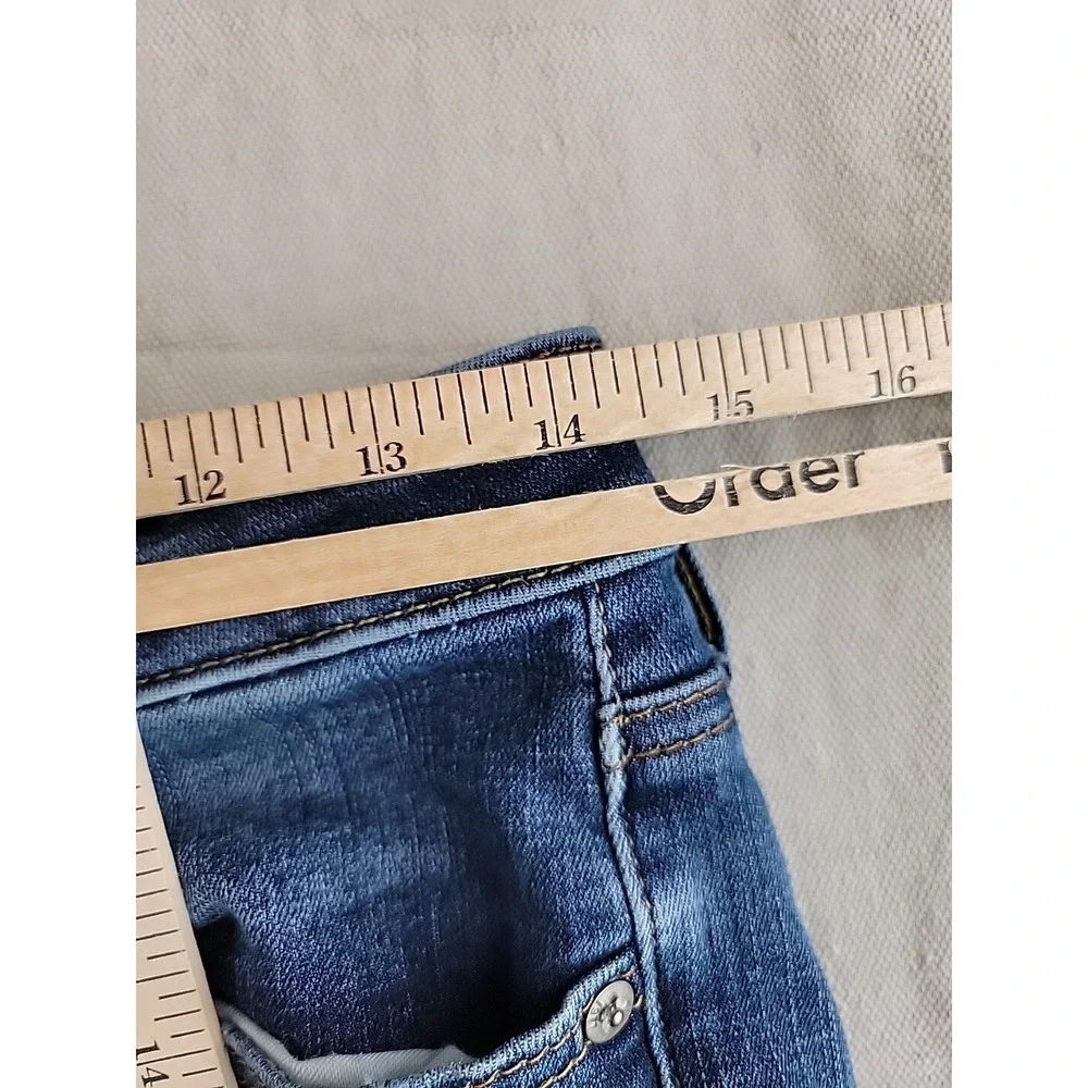 American Eagle Slim Straight Jeans Mens 28x32 Blue Stretch Whiskered Denim